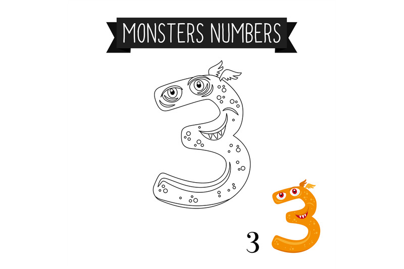 coloring-page-monsters-number-3