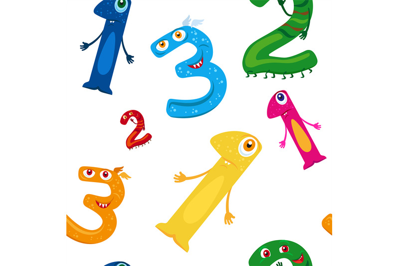 cute-monster-123-numeral-seamless-pattern