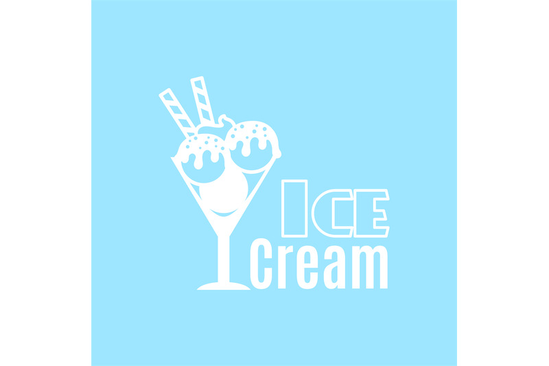 ice-cream-blue-vintage-logo-template