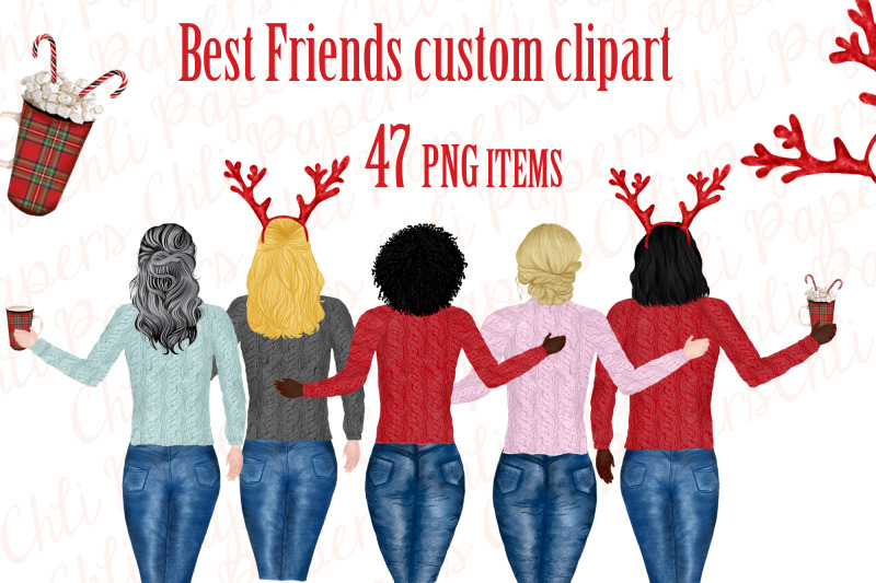 girl-best-friend-clipart-christmas-clipart-holiday-clipart