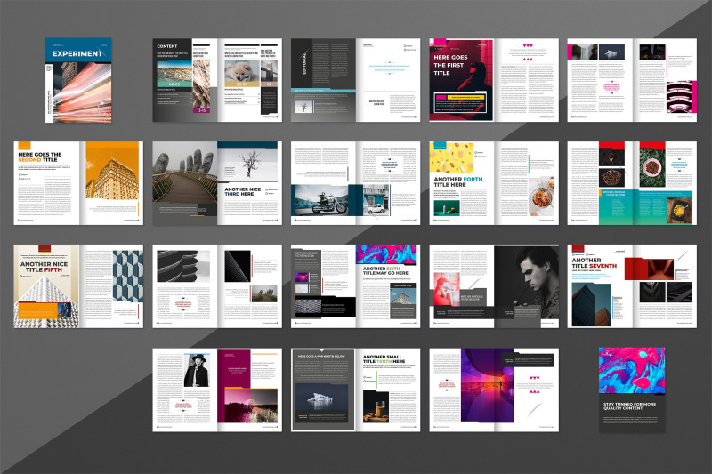 Experiment Indesign Magazine Brochure Template By Luuqas Design ...