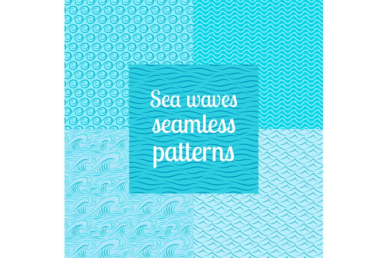 sea-waves-seamless-patterns-set