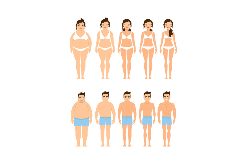 cartoon-people-before-and-after-diet