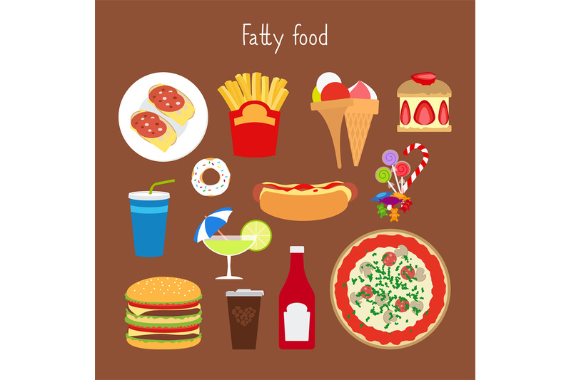 fatty-food-icons