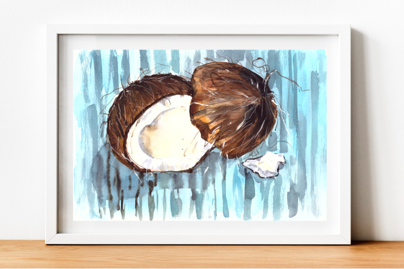watercolor-coconuts-print-amp-clip-art