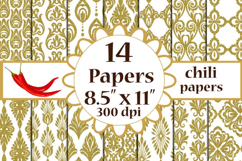 gold-damask-digital-paper-damask-pattern-a4-digital-papers