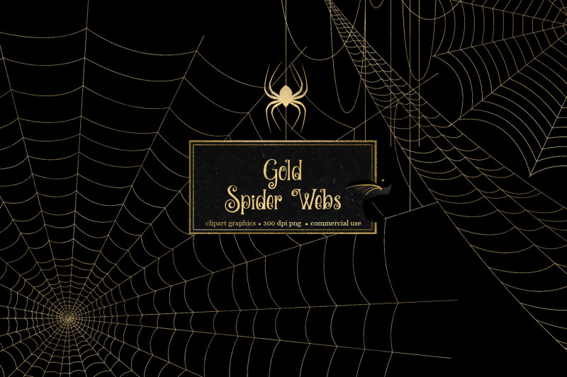 gold-spider-web-clipart