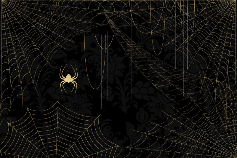 gold-spider-web-clipart