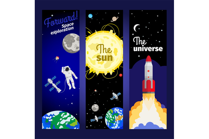 space-theme-vertical-flyers