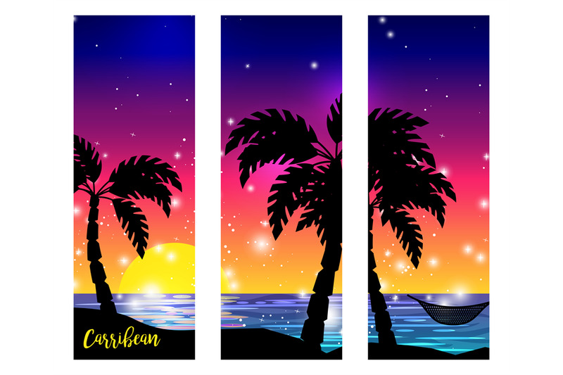 caribbean-sea-view-with-palm-silhouettes