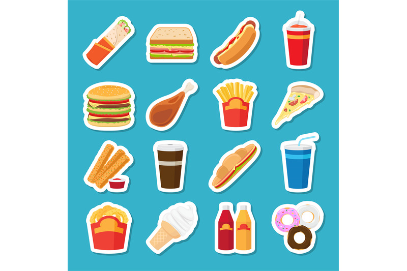 fast-food-and-drink-stickers