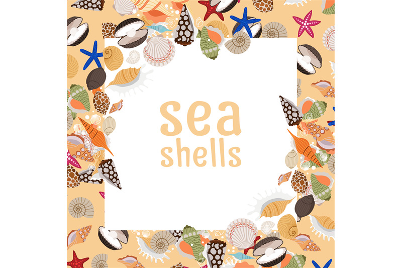 sea-shells-background-with-square-frame