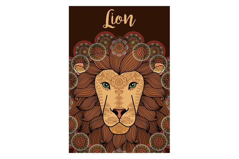 lion-ornamental-card-design