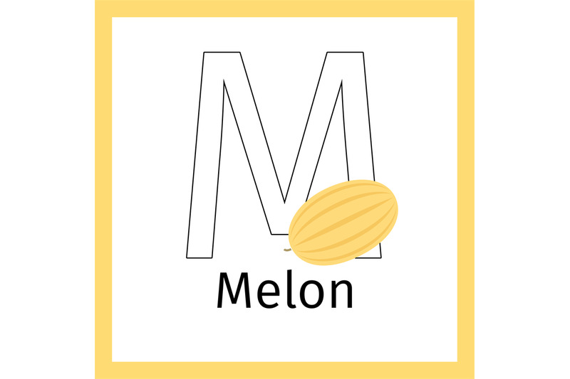 melon-and-letter-m-coloring-page