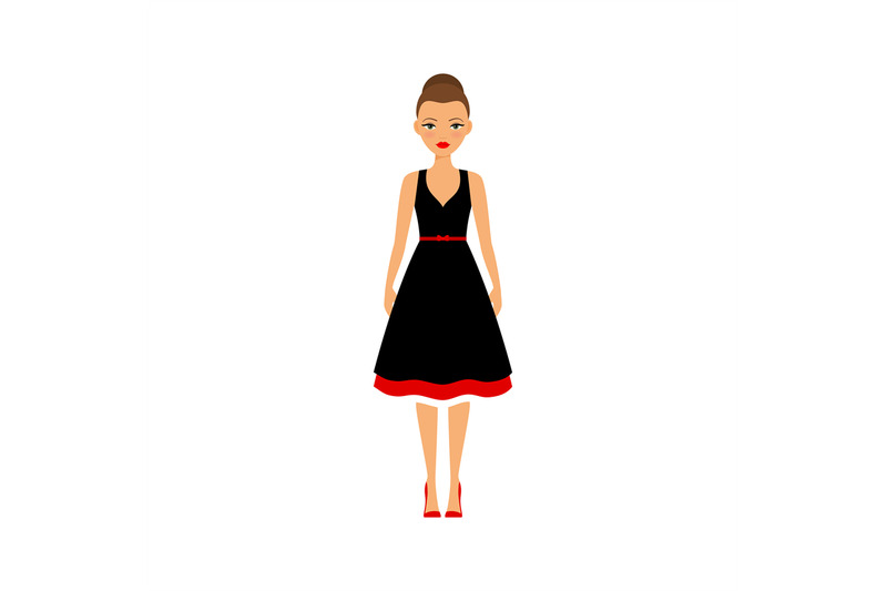 woman-in-black-and-red-dress