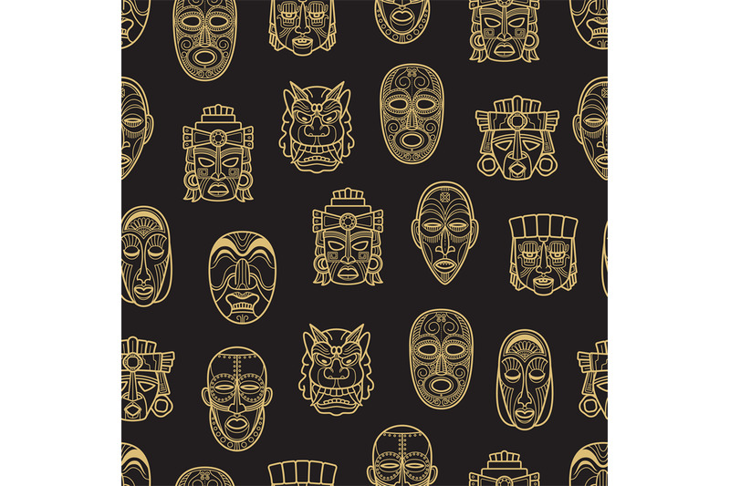 indian-aztec-and-african-historic-tribal-mask-seamless-pattern