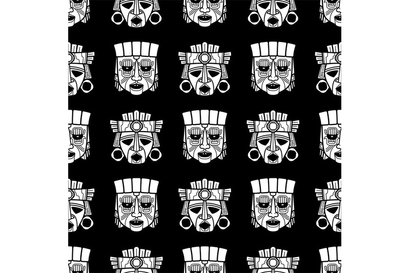 indian-aztec-and-african-tribal-vodoo-mask-seamless-pattern