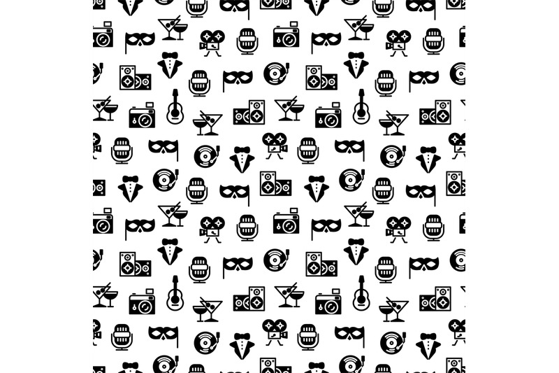 cinema-award-party-seamless-pattern-design