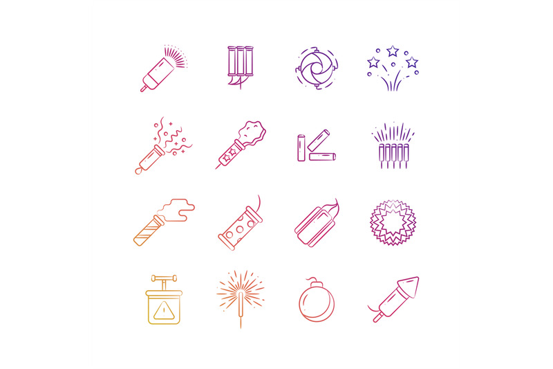 bright-holiday-pyrotechnic-line-vector-icons-festival-fireworks-eleme