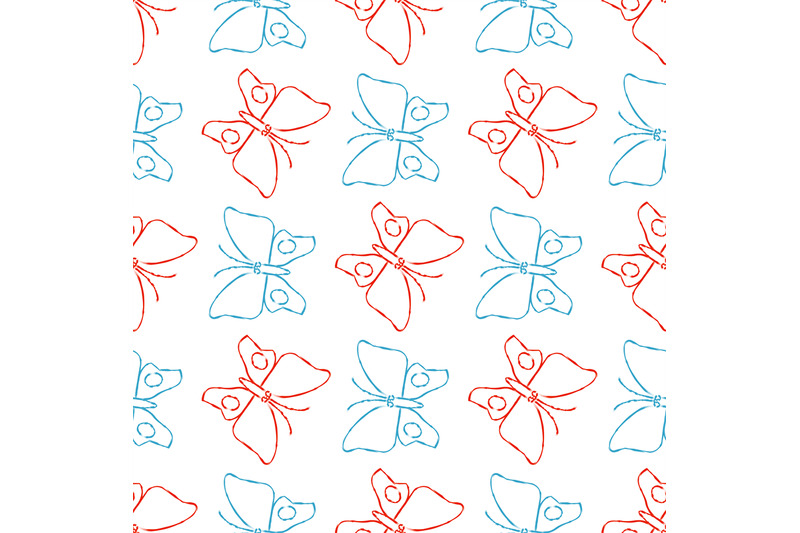 color-pencil-sketch-butterflies-seamless-pattern