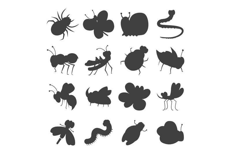 grey-insect-silhouette-icons