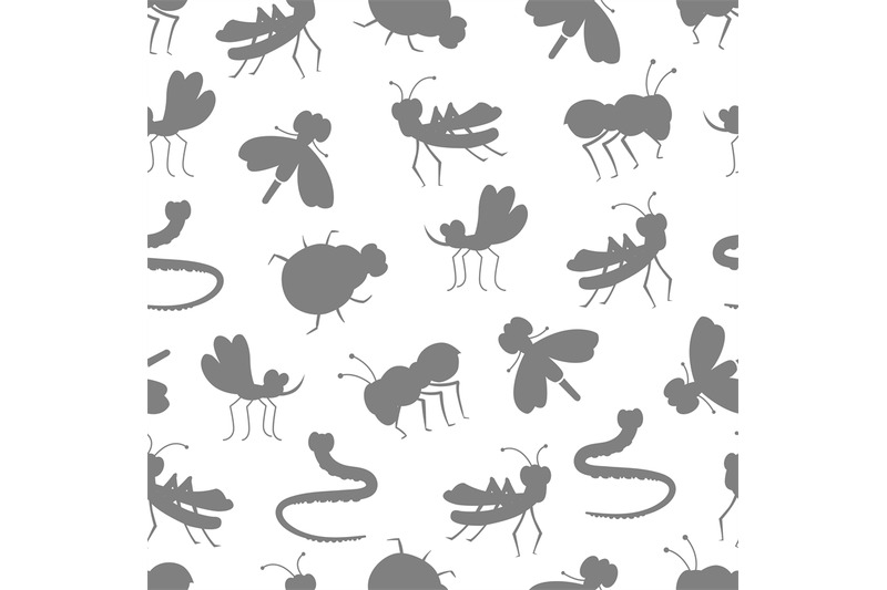 insect-silhouettes-seamless-pattern-design