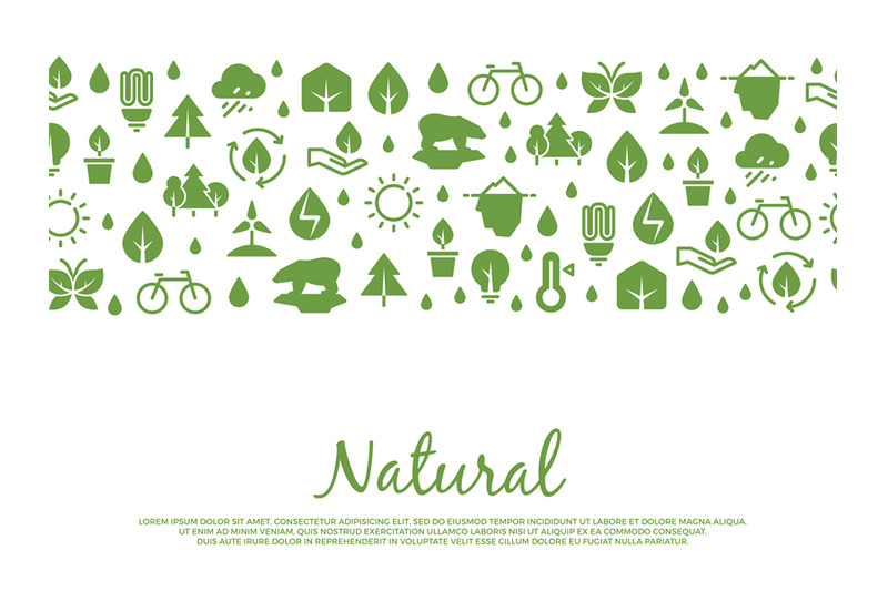 eco-icons-banner-natural-save-nature-elements-pattern