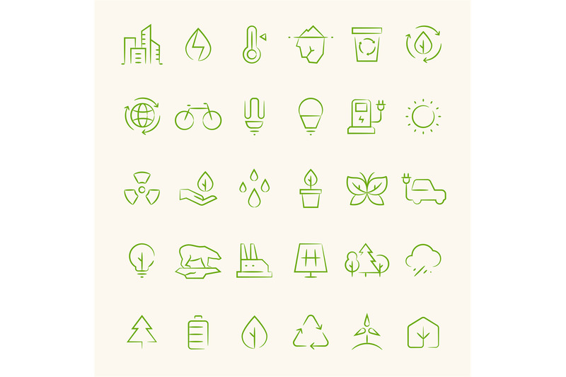 ecology-and-recycling-outline-symbols-eco-and-green-environment-vecto