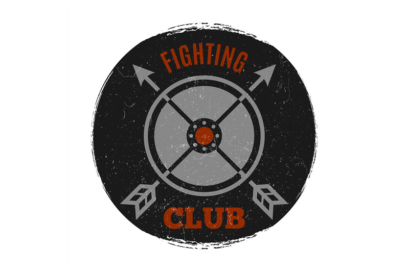 fighting-club-label-with-vintage-grunge-effect