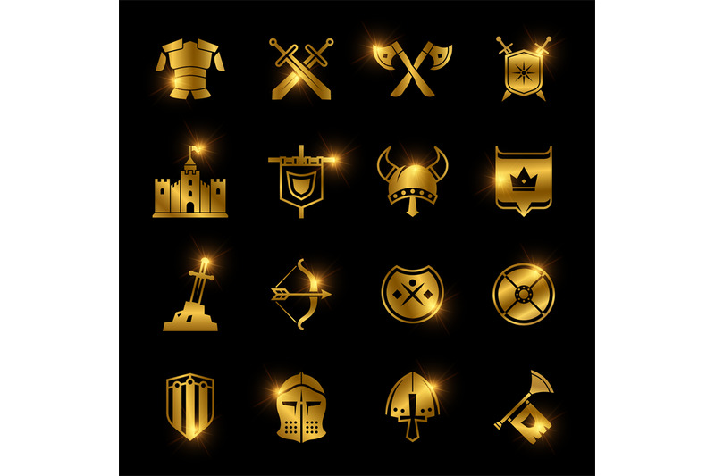 medieval-warriors-shield-and-sword-vector-icons