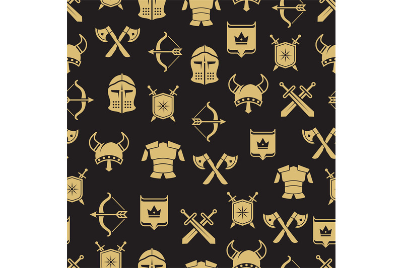 medieval-warriors-shield-and-sword-seamless-pattern