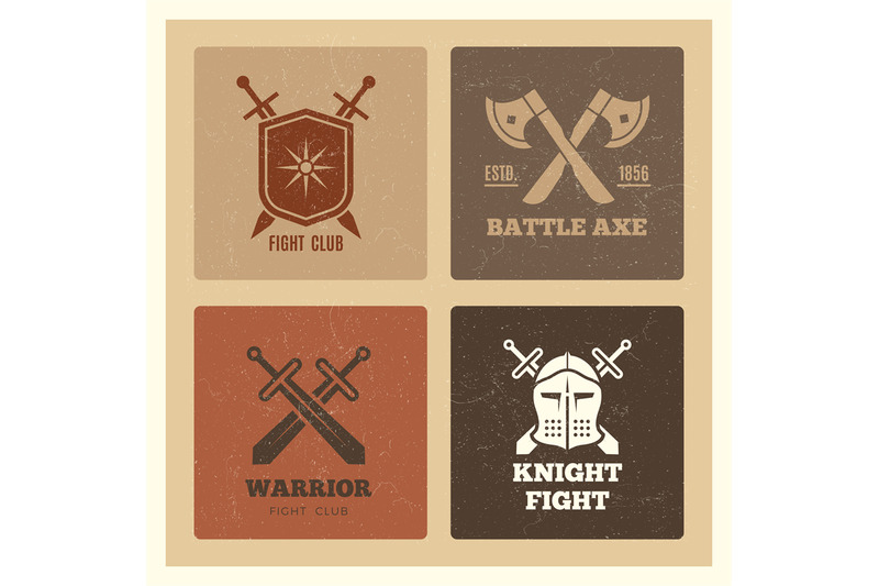 vintage-warrior-sword-and-shield-labels