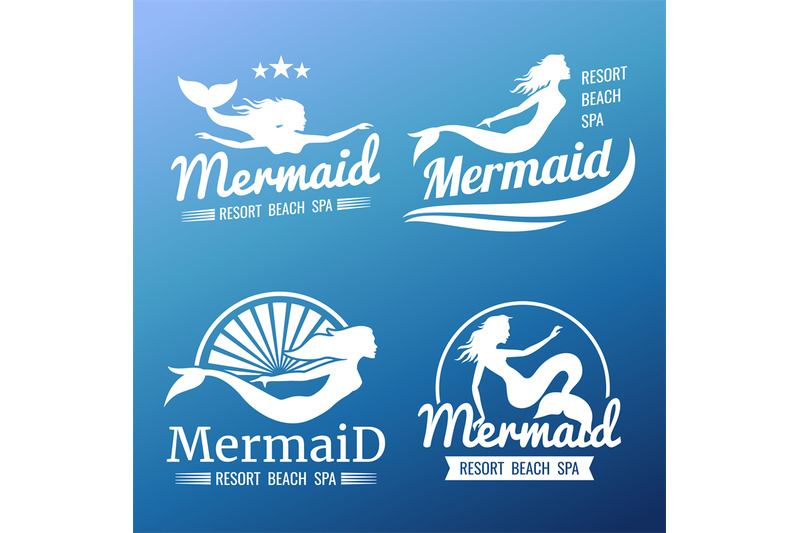 white-mermaid-labels-design