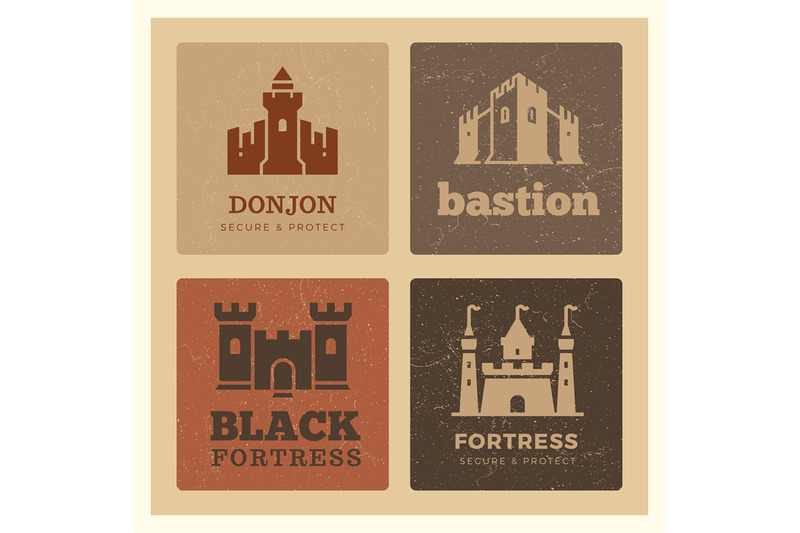 castles-fortress-bastion-label-design