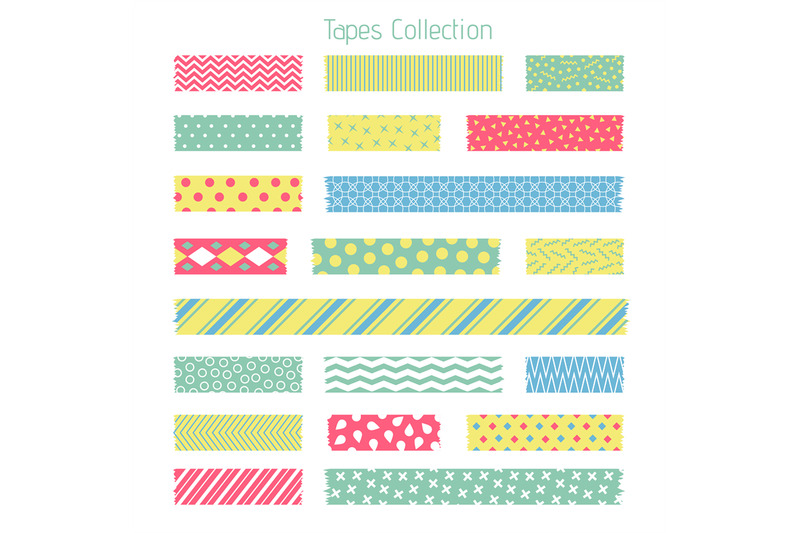 scotch-with-trendy-geometric-pattern-adhesive-tape-for-scrapbook-vect