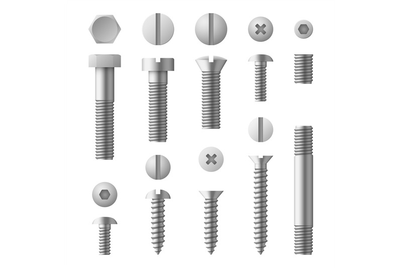 realistic-3d-metal-bolts-nuts-rivets-and-screws-isolated-vector-set