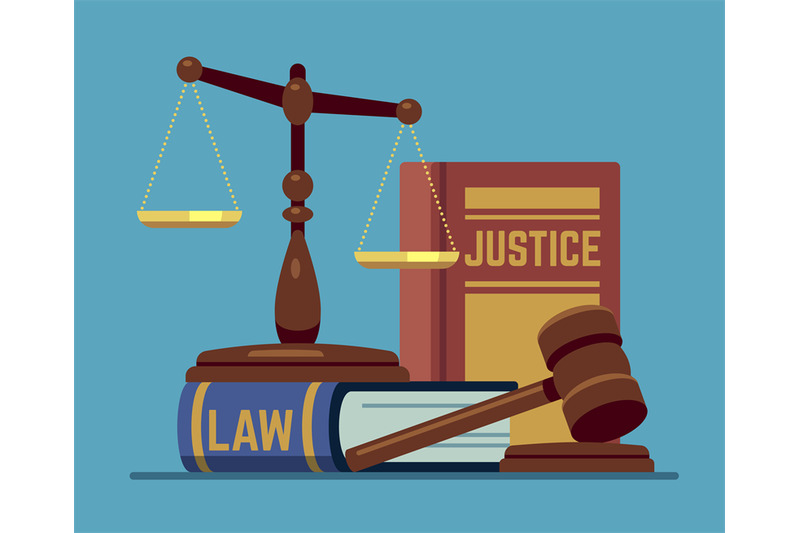 justice-scales-and-wood-judge-gavel-wooden-hammer-with-law-code-books