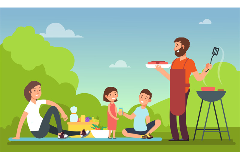 family-at-summer-picnic-people-in-bbq-party-eating-food-grill-and-ba