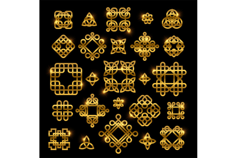 golden-celtic-knots-with-shiny-elements-isolated-on-black-background