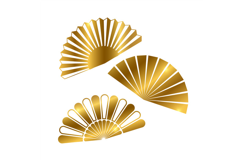 golden-hand-fan-isolated-on-white-background