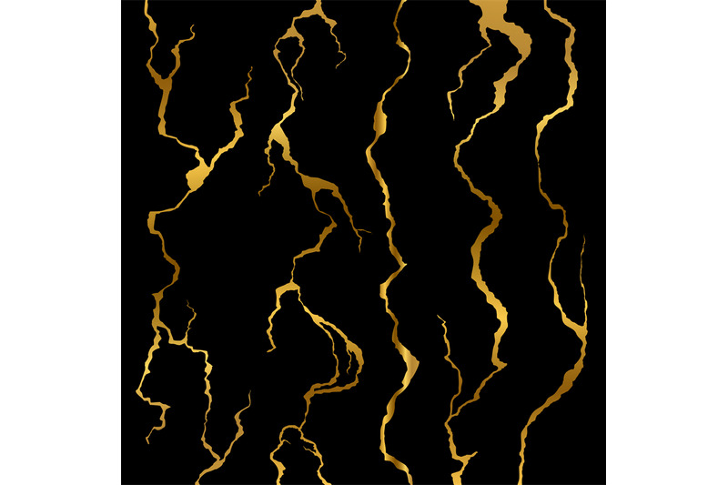 luxury-golden-wall-cracks-isolated-on-black-background