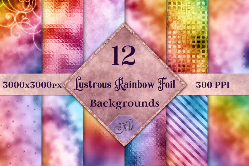 lustrous-rainbow-foil-backgrounds-12-image-textures-set