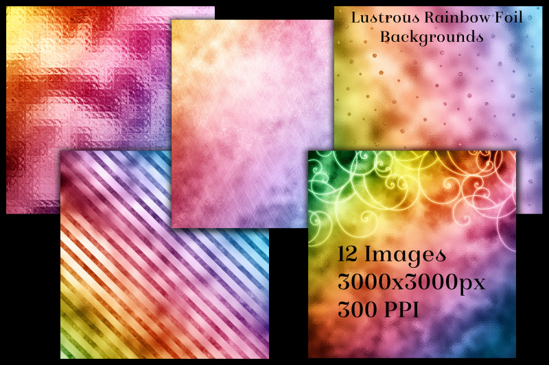 lustrous-rainbow-foil-backgrounds-12-image-textures-set