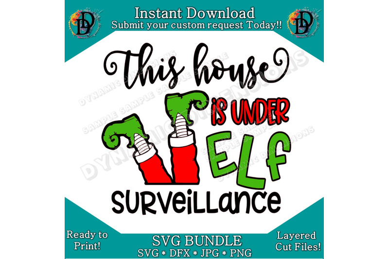 this-house-is-under-elf-surveillance-svg-christmas-svg-elf-svg-chri