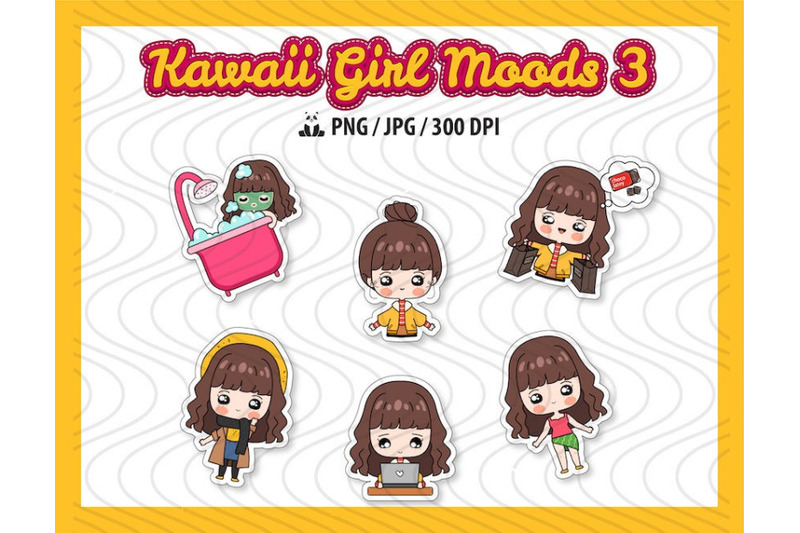 cute-girl-clipart-kawaii-clipart-digital-planner-stickers