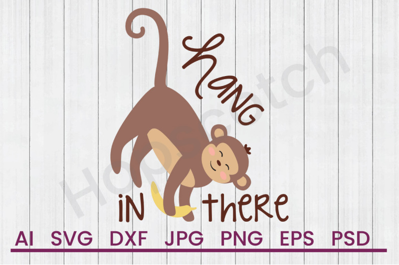hang-in-there-monkey-svg-file-dxf-file