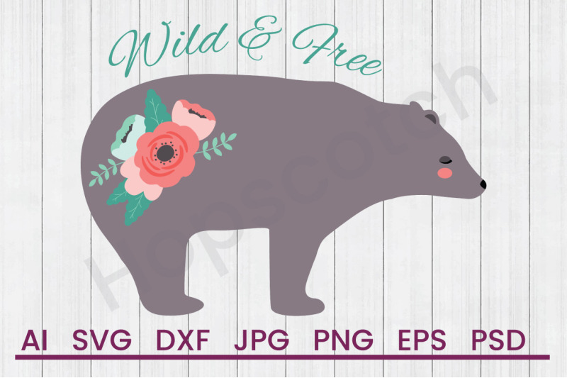 wild-amp-free-bear-svg-file-dxf-file