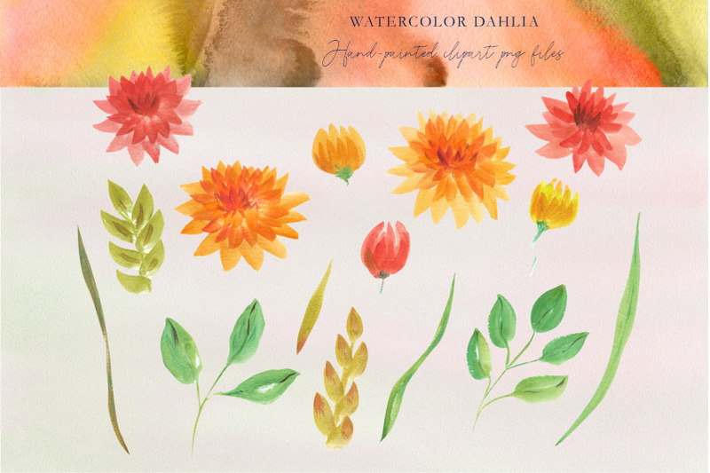 autumn-dahlia-watercolor-set