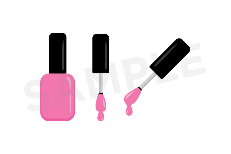 nail-polish-bottle-amp-brush-clip-art-set