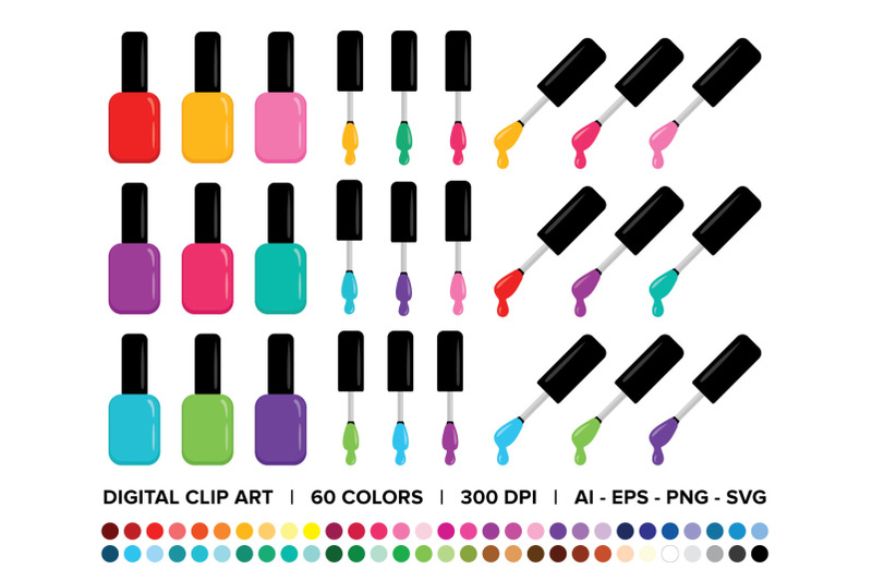nail-polish-bottle-amp-brush-clip-art-set